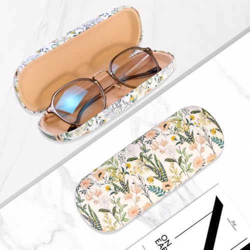 Image of PERFECTSIGHT Hard Shell Eyeglasses Case, PU Leather Protective Glasses Case, Cute Eyeglass Case for Women Men Girls