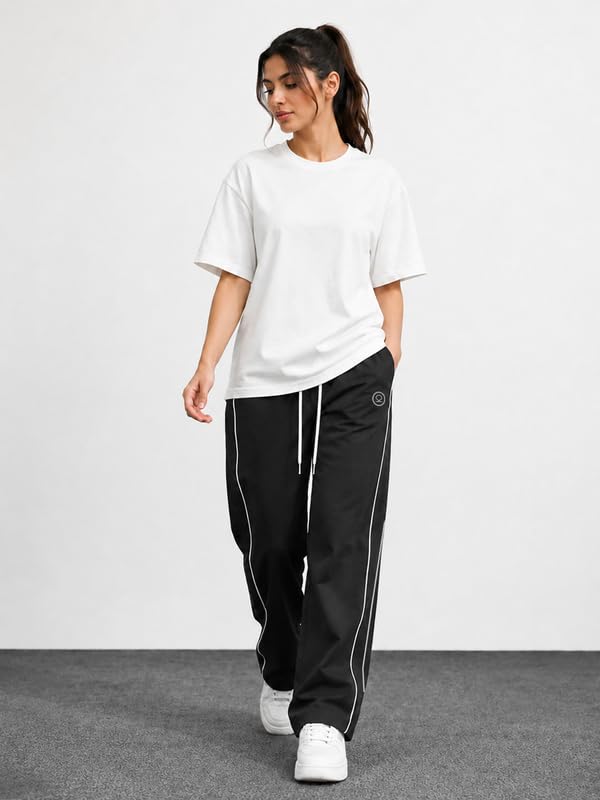 Image of CHKOKKO Track Pants for Woman Workout Botton Wear Relaxed Fit Lightweight Quick Dry Sports Trousers for Woman Stylish Gym, Yoga and Travel Casual Lower