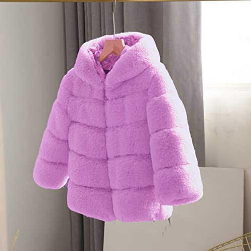 Toddler Girls Winter Fleece Hoodie Jacket Zip Up Thick Fluff Long Sleeve Coat Windproof Warm Outerwear2