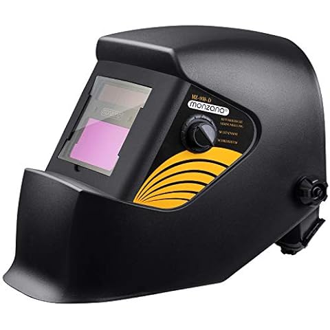Monzana Automatik Schweißhelm Großes Sichtfeld Solar für Gängige Schweißtechniken Automatische Abdunklung inkl 5 Ersatzgläser Schweißmaske WIG MIG MAG Cover