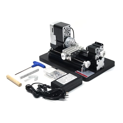 ZHRUI All-Metal Miniature Lathe 36W 20000rpm Didactical Mini Metal Lathe Machine for Hobbyist Woodworking Craft