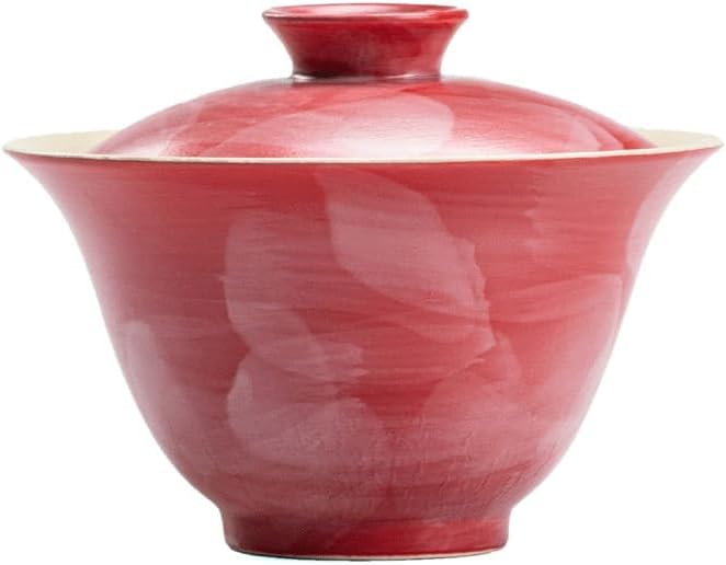 Handmade Coarse Pottery Tea Making Bowl With A Lid That Is Not Hot to The Hand