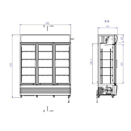 Large Beverage Cabinet 1065 L - Combisteel - R290 Glazed