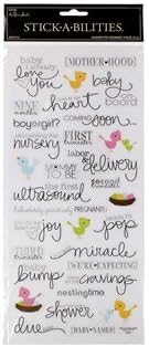 Handwritten Pregnancy Foil Stickers