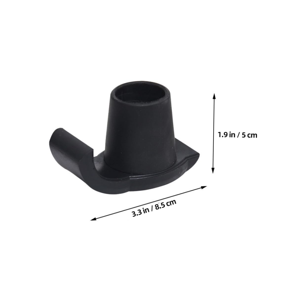 KOMBIUDA 6pcs Crutch Pads Walker Sliders or Gliders Walker Replacement Gliders Non-Slip Walker Gliders Walker Glide Tips Anti-Skid Walker Skis Portable Walker Skis Walker Feet Plastic Black