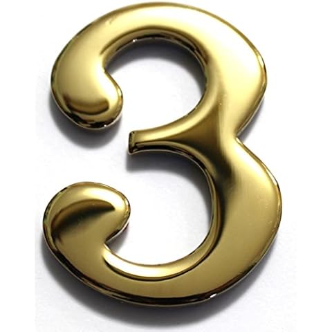 Number 3-2" Brass Numbers Better Box Mailboxes Brass Mail Box Numbers Two Inch Solid Brass Number 3 Cover
