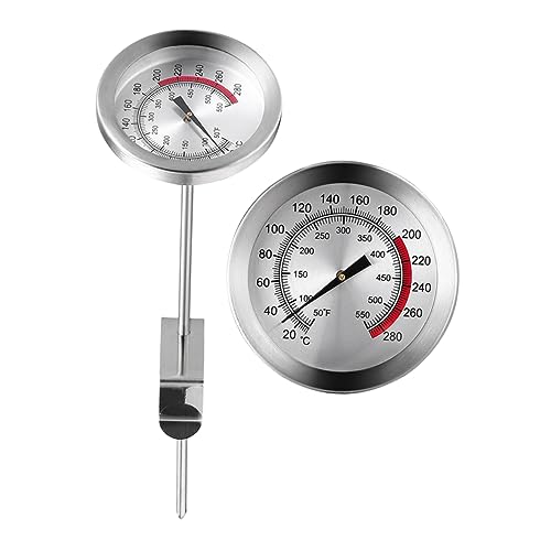 Wakauto Meat Thermometer Stainless Steel Temp Probe Oil Temperature Reading Meter for Cooking and Grill Meat