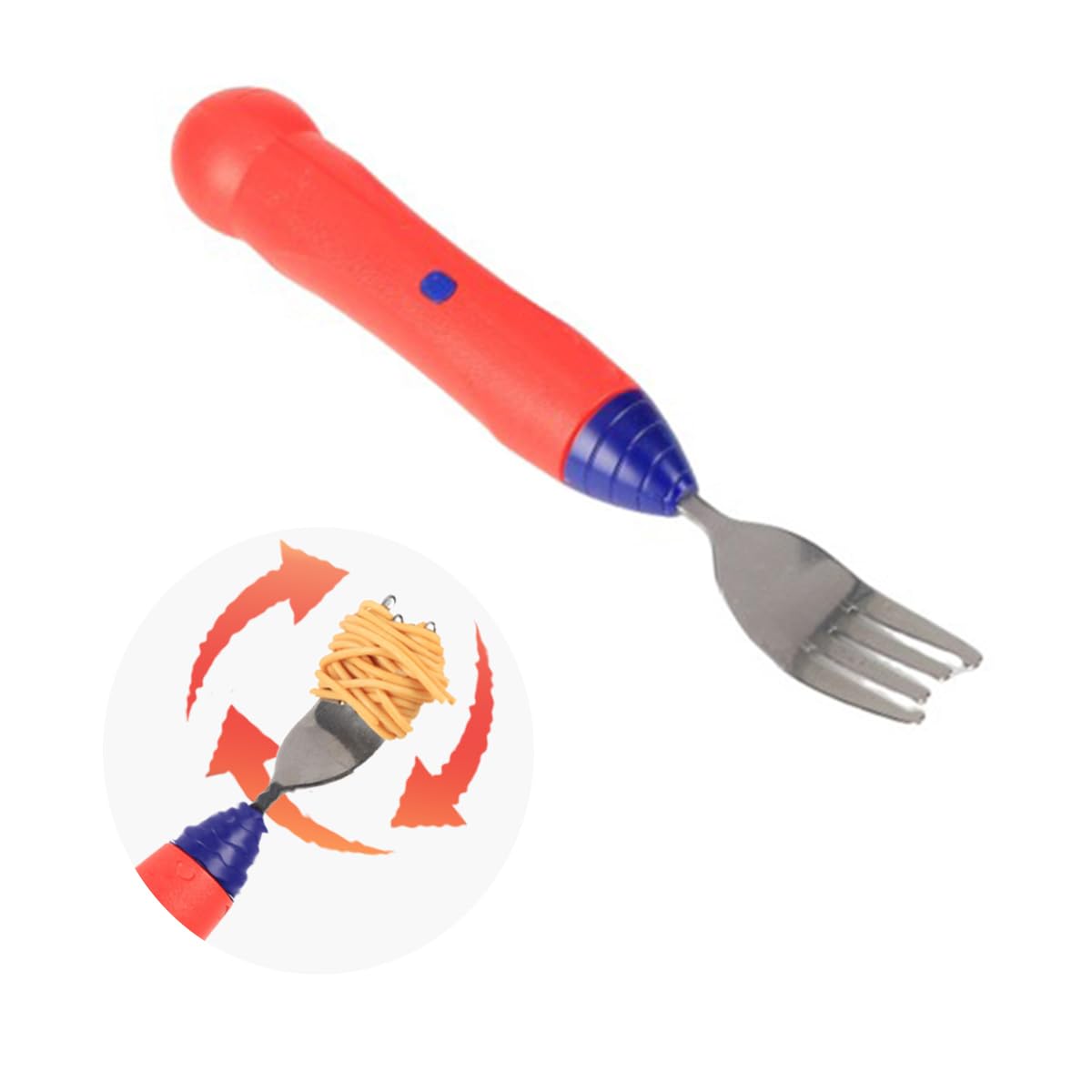 Elektrische Drehgabel, automatische Drehgabel für Spaghetti-Nudeln, Geschenke für Kinder und Geburtstagsgeschenke (NY068 Red N)