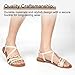 Women's Elegant Flat Sandals with Adjustable Ankle Strap and Memory Foam - Dressy and Comfortable for Summer - Fashionable and Trendy for Girls and Women - Strappy Sandals Size 9 - Beige