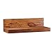 WOHNLING Parete in Legno mensola in Legno massello sheesham scaffalature 60 Centimetri Stile Country Muro-Shelf Vero Legno Bordo della Parete Prodotto Naturale