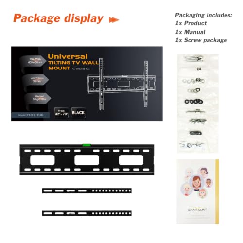 Image of AUDIOVAN Panel Mount Heavy Duty Interactive Panel Wall Mount Bracket (AVT-D65) for 55 inch to 100 inch Large Displays, Max VESA 900x600mm, 120kg Load Capacity, Ultra Slim (Black Fixed WALL Mount, D-65)