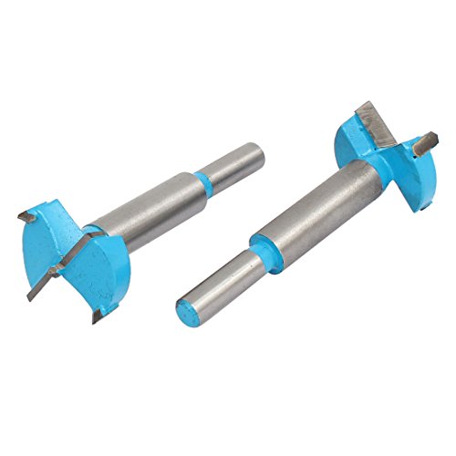 Aexit 30mm Cutting Hole Saws & Accessories Dia 7.5mm Shank Hinge Boring Drill Bits Wood Cuting Hole Saw Sets Tool 2pcs