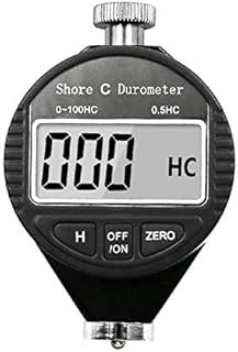 Portable 0-100HD Shore A/C/D Hardness Digital Hardness Meter Durometer Hardness Tester with Large LCD Display for Rubber, Tire, Plastic, Thermal Plastic, Flooring, Bowling balll (C Hardness)