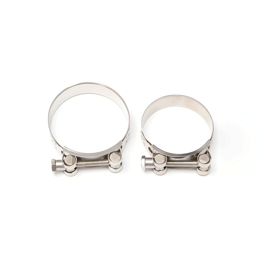 Exkprqpvo One Color Durable 304 Stainless Steel Hose Clips - 2Pcs Adjustable Pipe Clamps For Automotive, Industrial & Marine Use(Dia68-73Mm)