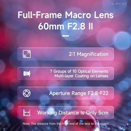 Image of Brightin Star 60mm F2.8 II 2X Macro Lens for Nikon Z Mount Mirrorless Cameras, Full Frame Manual Focus MF Prime Large Aperture Lens, Fit for M, M2, M3, M5, M6, M10, M100, M50, M200