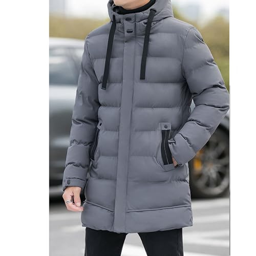 Maiyifu-GJ Men's Winter Puffer Jacket Hooded Zip Up Long Coat Warm Quilted Padded Jackets with Pockets4