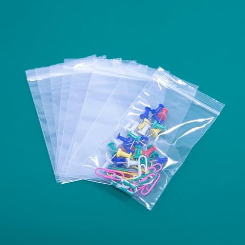 Image of Success Stationery Zip Lock Bags 4 inchx5 inch 100 Pcs - Reusable Transparent Ziplock Pouch for Fridge Food Storage, Spices, Medicine & Travel Packing - Thick Resealable Zipper Cover