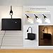 Bedside Wall Sconces with Wireless Charging Station & USB Charging, 3 Adjustable Color Temperatures LED Reading Lamp, 3000K Warm Ambient Lighting Wall Mounted Sconce for Bedroom, Plug-in or Hardwired