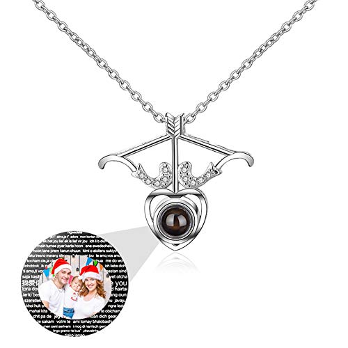 bishixiangenbaihuo Te Quiero Collar Colgante De 100 Idiomas Collar con Foto Personalizada...