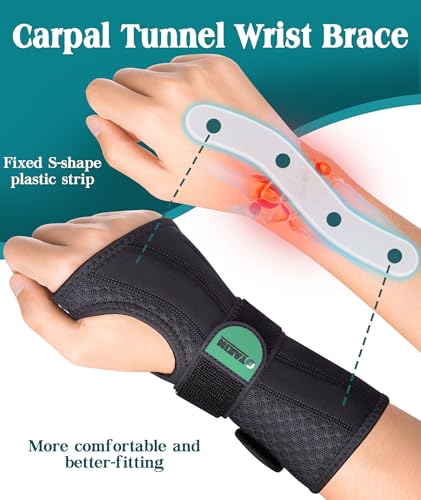 Image of Oyakin Wrist Brace for Carpal Tunnel Night Support, Adjustable Wrist Splint for Tendonitis, Arthritis, Sprains, Wrist Pain Relief, Comfortable Hand Brace for Men and Women Right Left Hand
