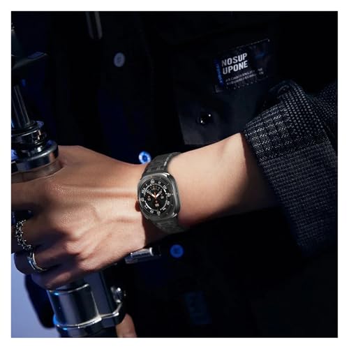 Bracelet pour Samsung Watch 7 Ultra 47 mm DASEB en métal noir argent gris - 7