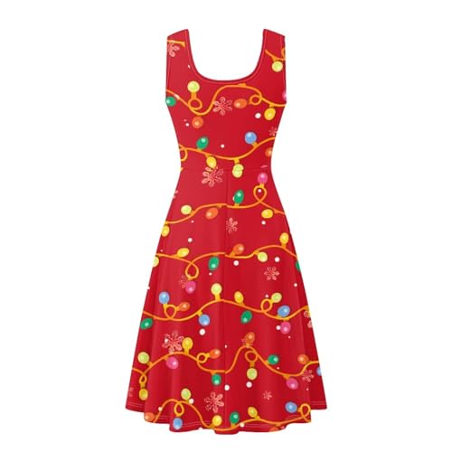 Image of Dreaweet Casual Sleeveless Dresses for Women Girls, Round Neck Tank Dresses with Pockets Summer Sundress Size XS-4XL