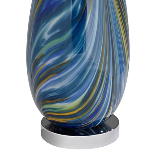Lámpara de mesa moderna azul 27 pulgadas, set de 2 miniatura 6