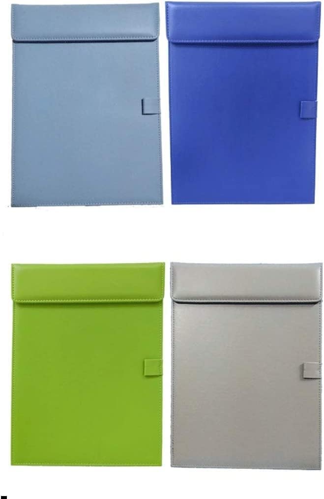 Mappe Schnellhefter Aktenordner 2pc Pu Lederklemme A4 A5 A6 Büro schreiben Pad Quality Clipboard Schreibschloss Clip Schreibboard Clip Clip Sammelmappe (Color : Blue, Size : A5-2pc)