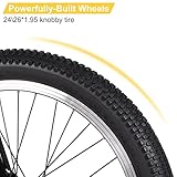 Hiland 24 Inch BMX Bike for Boys and Girls, Beginner-Level BMX to Advanced Riders with 2 Pegs, Adults Bicycles for Men and Women, Gray - Image 4