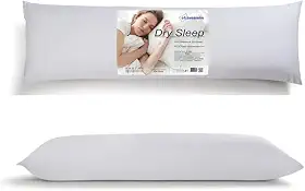 Travesseiro de Corpo Minhocão para Gestante - 45x130cm - Antitranspirante e Antialérgico - Branco