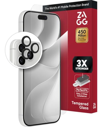 ZAGG Glass+ Screen Protector & Camera Lens Protector for iPhone 18 Pro
