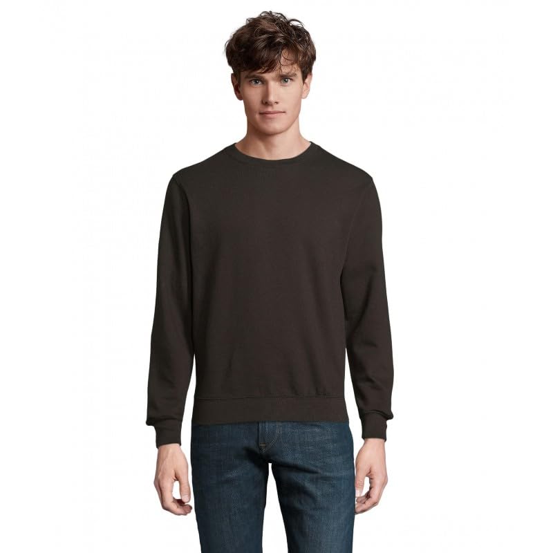 Sweat col rond SOL'S Columbia unisexe gris chiné grande taille 3XL