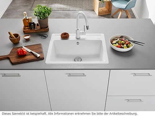 BLANCO LEGRA 6 évier encastrable Silgranit soft blanc 527086 un bac sans commande - 5