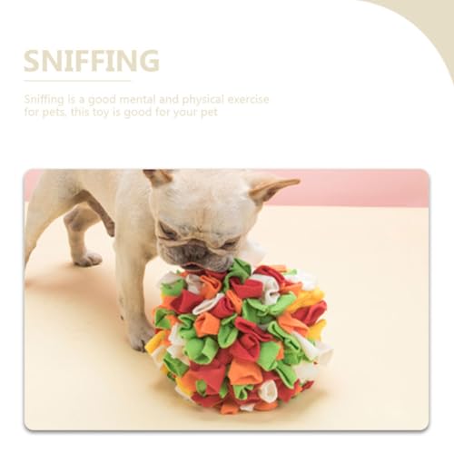 Balle multicolore pour chiots en caoutchouc robuste et alimentation lente