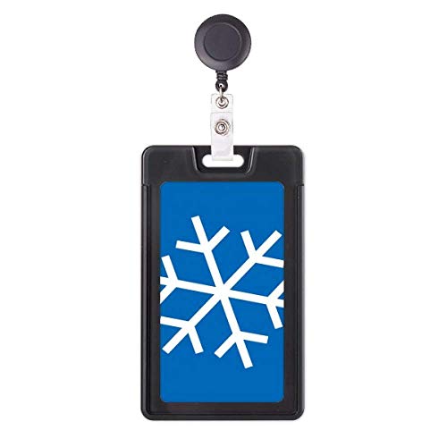 Funda de tarjeta retráctil para evitar pérdidas, color azul con copo de nieve