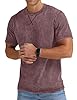 NITAGUT Men’s Distressed T-Shirts Cotton Crew Neck Vintage Tees Summer Casual Shorts Sleeves Tops,Rust Red,XXL #2