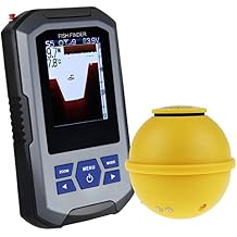 Gain Express Fish Finder Wireless Sonar Sensor 125kHz 45M/147Ft Depth Alarm LCD Display