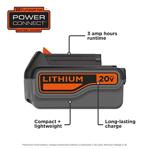 Black+Decker 20V Max Lithium Battery 3.0 Amp Hour (Lb2X3020 Ope) #TOP1