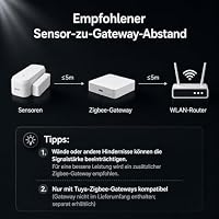 9 Stücke Fensterkontakt Zigbee, Tür Fensterkontakt Smart Home – Ansicht 2