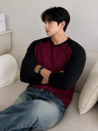 Image of Colorblock Men Round Neck Multicolor T-Shirt