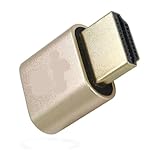 HDMI対応ダミープラグ 仮想ディスプレイ ヘッドレスゴーストディスプレイ エミュレーター 4K DDC EDID ダミーエミュレーターアダプター ビットコインマイニング用(Gold)