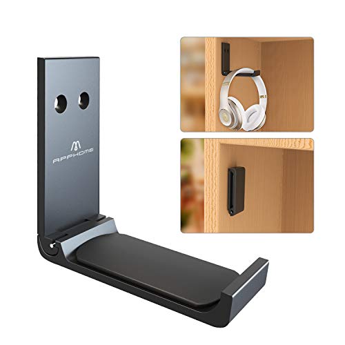 Headphone Stand Hanger Wall Mount Foldable Headphone Hook, Save Space Durable Aluminum Headset