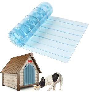 Ysglory WE68 Transparente Hundehaus Türklappe Streifen