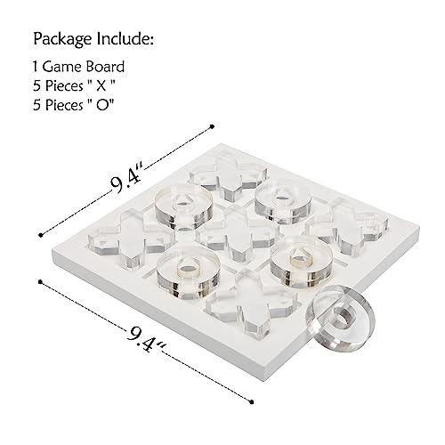 Juego de Mesa Tic Tac Toe Acrílico con Base de Madera miniatura 6