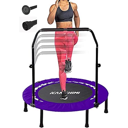 Kanchimi 40" 48" Folding Mini Fitness Indoor Exercise Workout Rebounder Trampoline with Handle, Max Load 330lbs