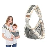 Huifen Adjustable One Shoulder Baby Carrier for Infant, Lightweight Breathable Mesh Baby Hip Carrier Portable Baby Carrier Sling for Newborn to Toddler Girl and Boy 6-40 lbs (Green)