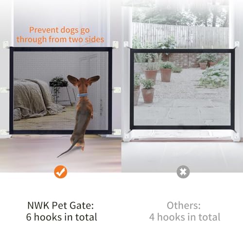 Gcffom Treppenschutzgitter Hund,Tierschutzgitter,Hundeschutzgitter Zusammenklappbar,Absperrgitter Hund,Türschutzgitter Ohne Bohren für Treppen,Türen,Flur(100 * 78cm,Schwarz)