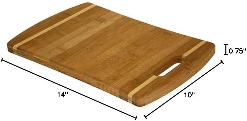 Malibu Wood Cutting Board for Kitchen | Chopping Board | Carving/Slicing Vegetables, Meat, Fruits | 100% Organic & Safe Wood - 14'' x 10'' x 0.75"