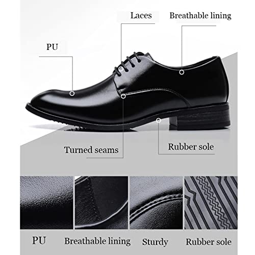 Men's Shoes Classic Oxfords Dress Shoes Formal Business Office Wedding Brogues Derby Lace Up Shoes for Men4