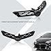 Kspeed Front Bumper Upper Grille for 2014 2015 2016 Toyota Corolla S,ABS Gloss Black Upper Grill Replace for 5310002570 TO1200365